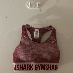 (SET) Gymshark Red Heather Gym Bra & Short Set | Size M women's